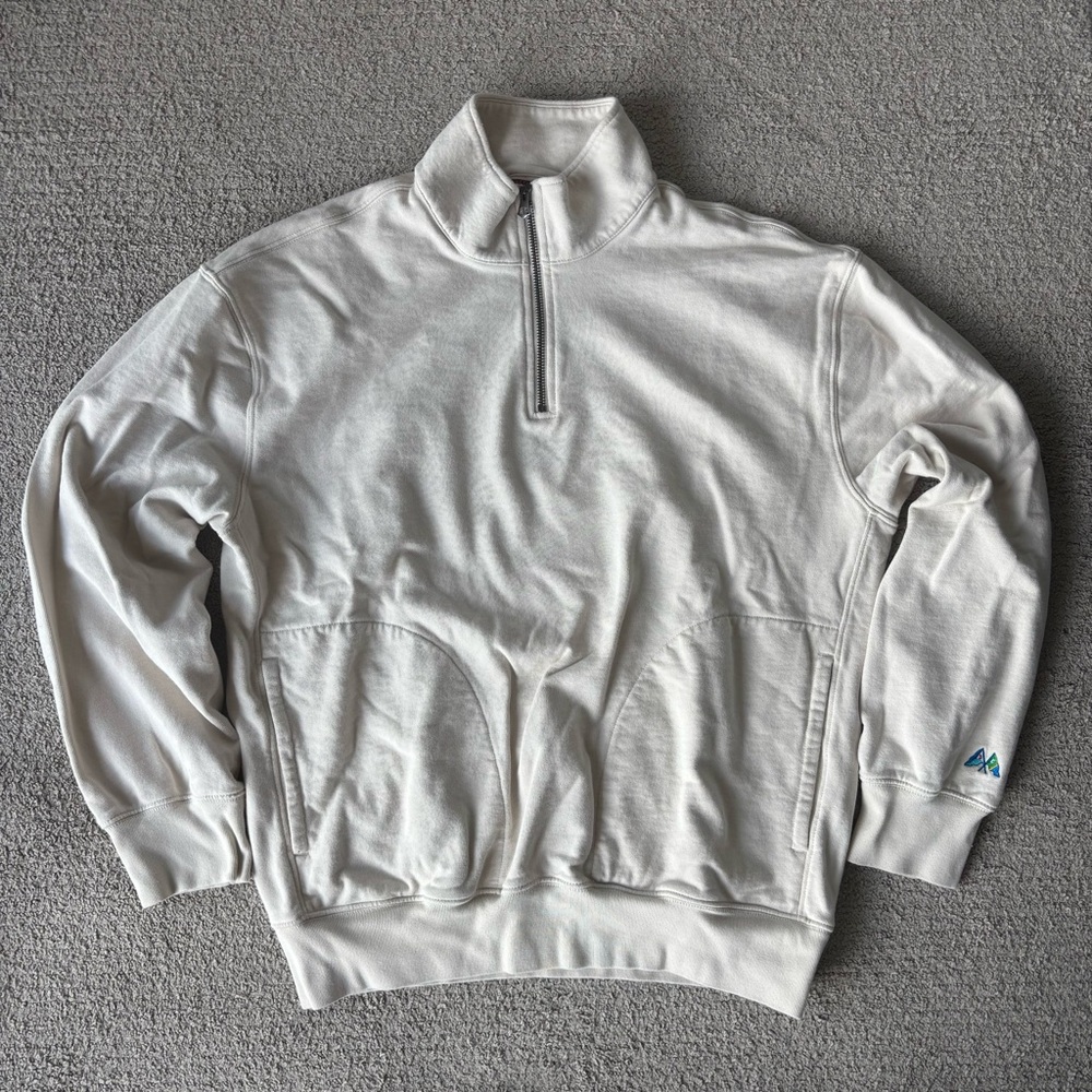 J. Crew Cream Quarter Zip